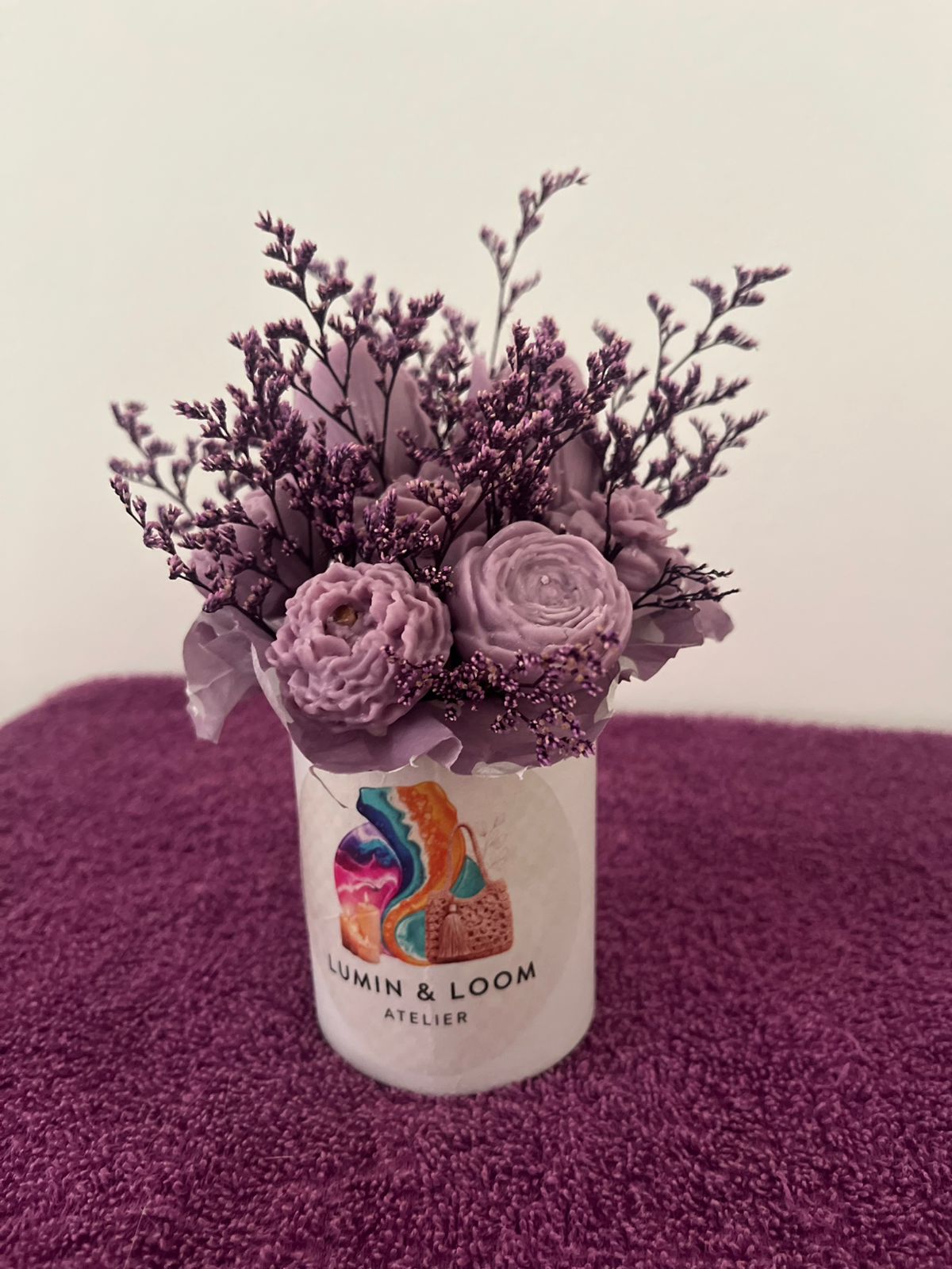 "Violet Dream" candle bouquet 💐