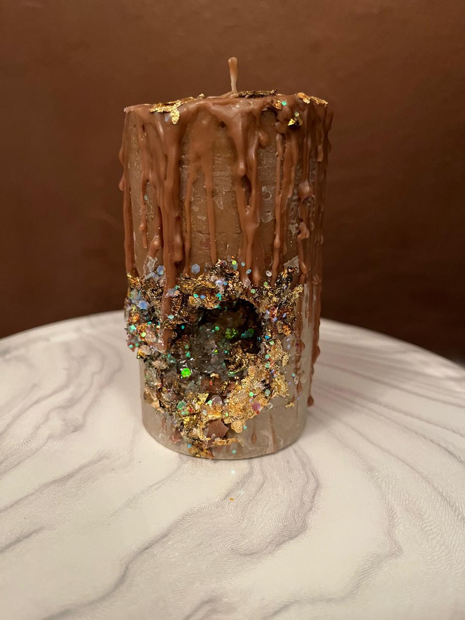 The Mystic Geode Pillar Candle