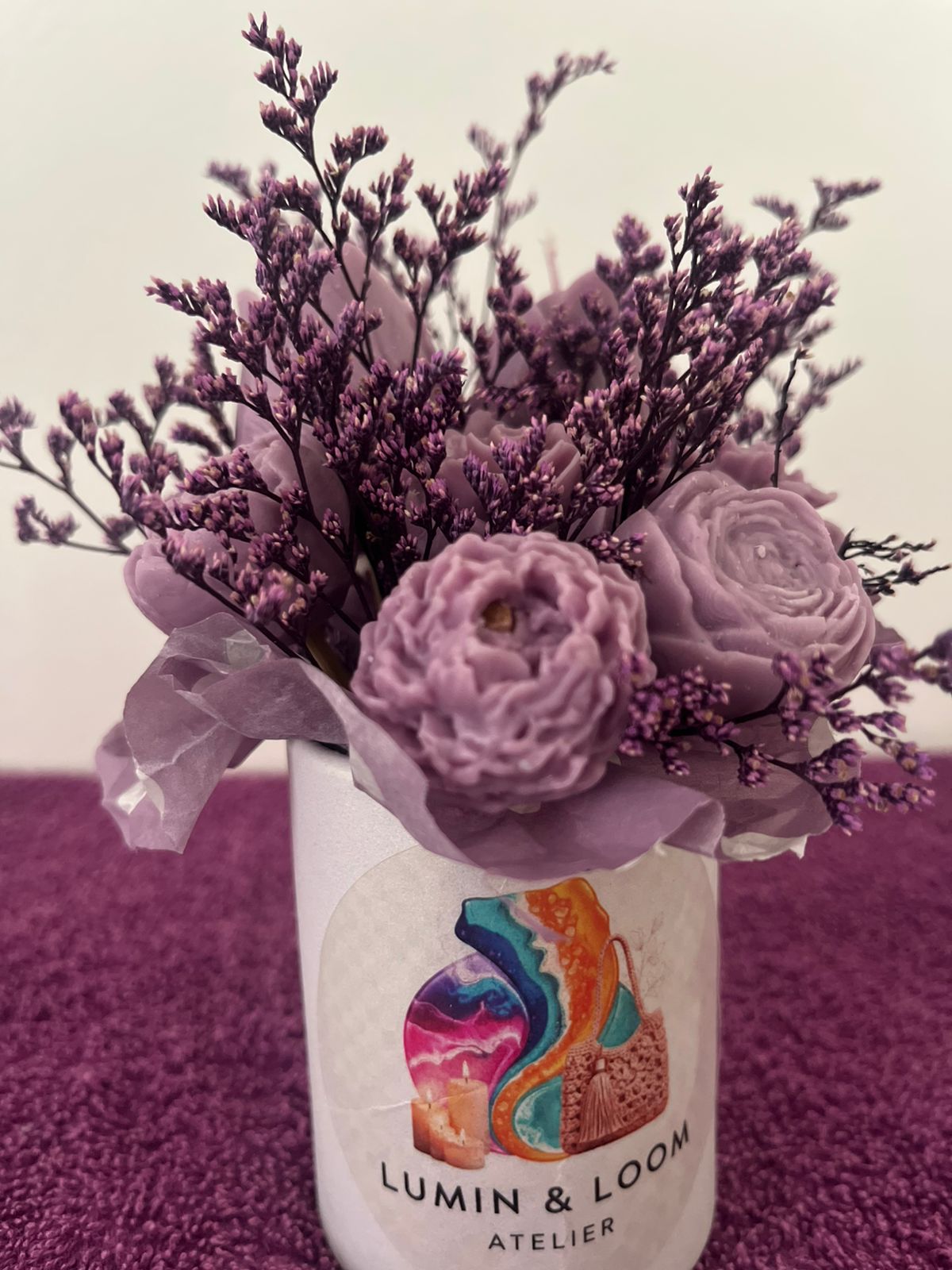 "Violet Dream" candle bouquet 💐