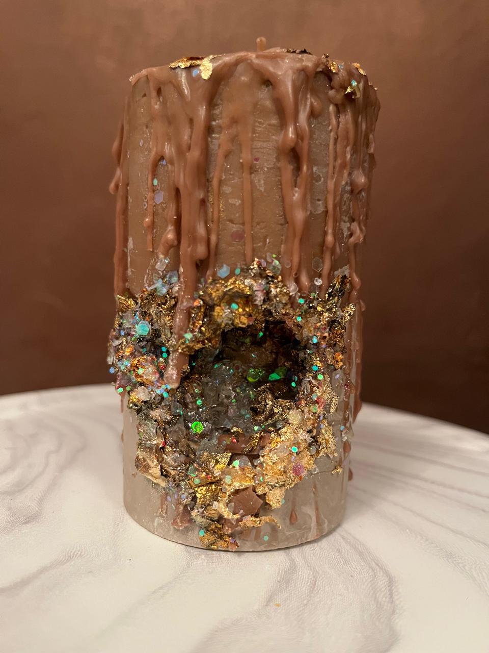 The Mystic Geode Pillar Candle