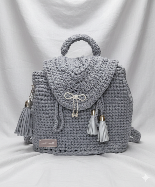 Boho Chic Crochet Backpack