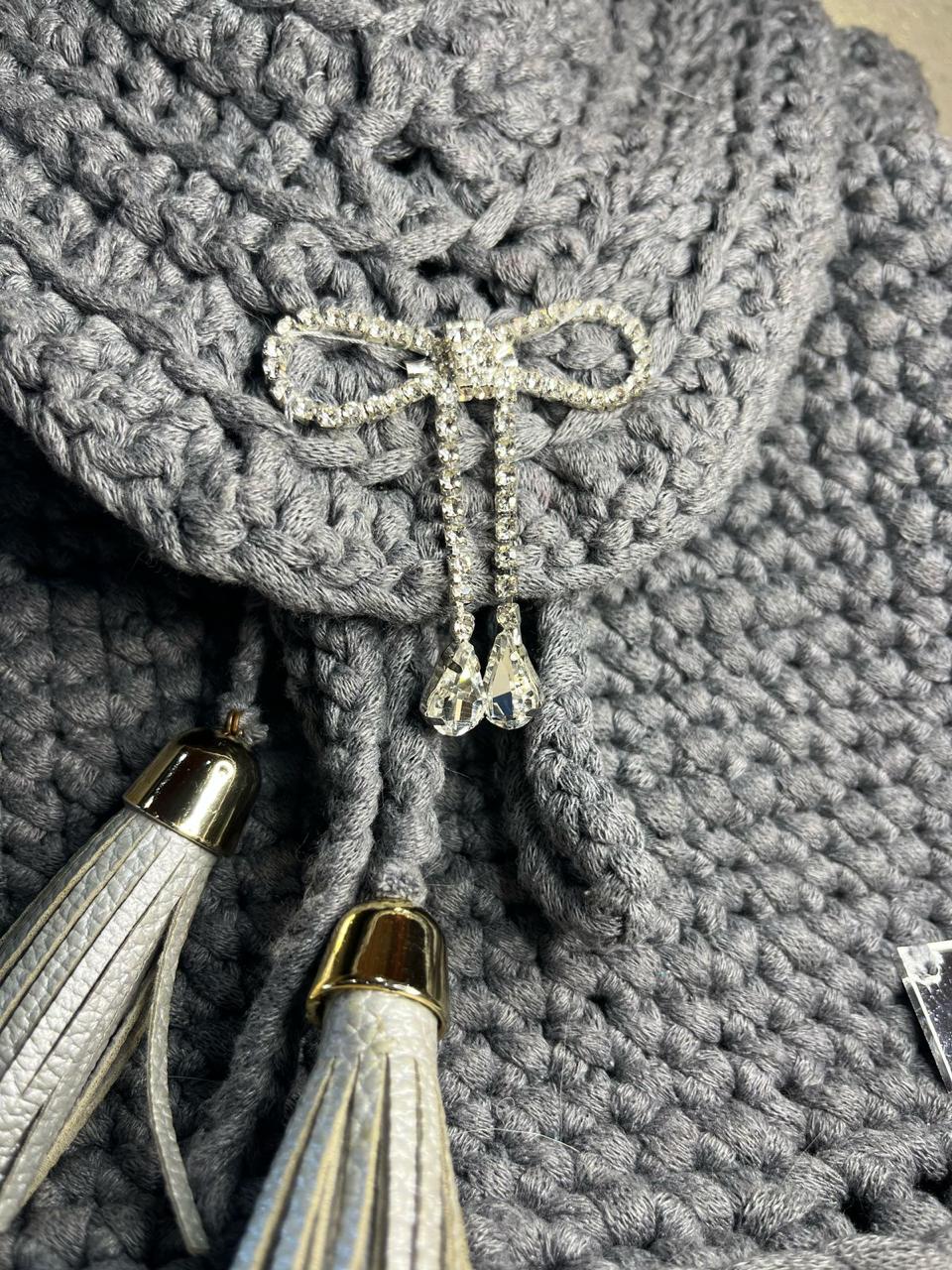 Boho Chic Crochet Backpack